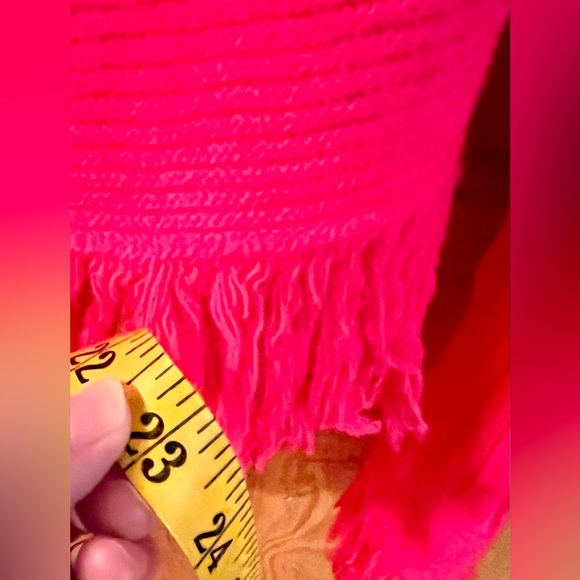 SHEIN Fast Fashion Women's Pink Fringed Button Cardigan Barbiecore Boho Grunge - Picture 6 of 9